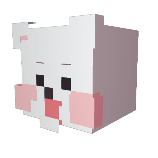 myBetti Minecraft avatar head, 3D render