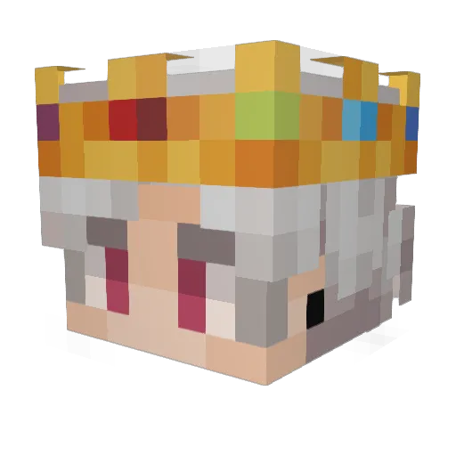 myMoneyisPurple Minecraft avatar head, 3D render