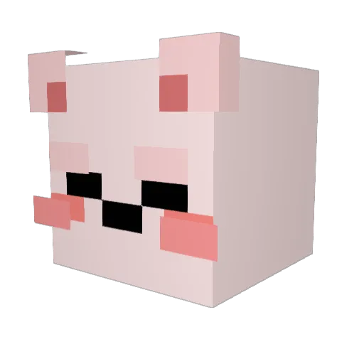 myangwol_ Minecraft avatar head, 3D render