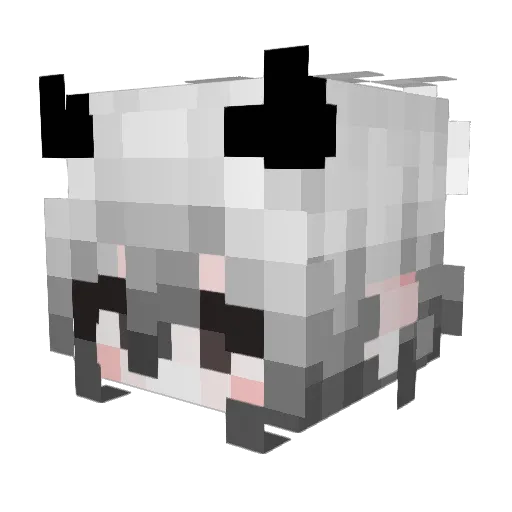 myawwka Minecraft avatar head, 3D render