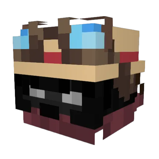mybeary Minecraft avatar head, 3D render