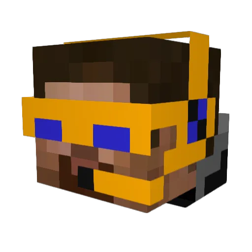 mybigspoon Minecraft avatar head, 3D render