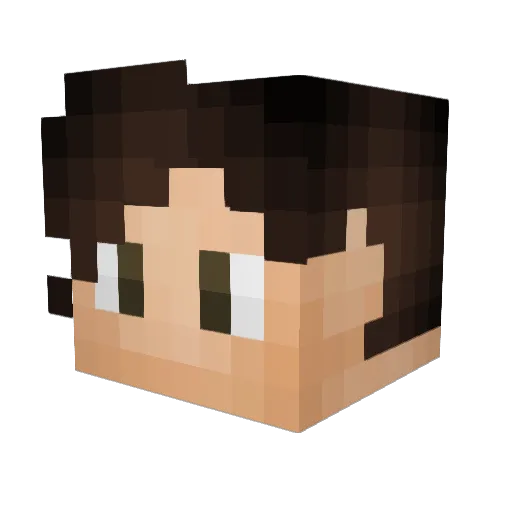 mybonesfellout Minecraft avatar head, 3D render