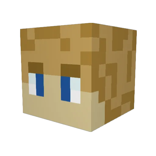 myboww Minecraft avatar head, 3D render