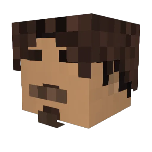 mycah1 Minecraft avatar head, 3D render
