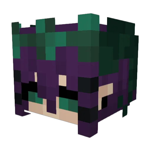 myceliumoon Minecraft avatar head, 3D render
