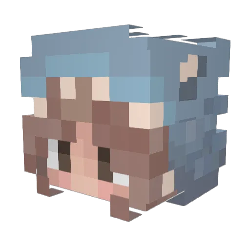 mychc Minecraft avatar head, 3D render