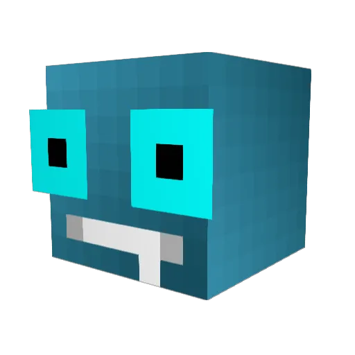 mycomplex Minecraft avatar head, 3D render