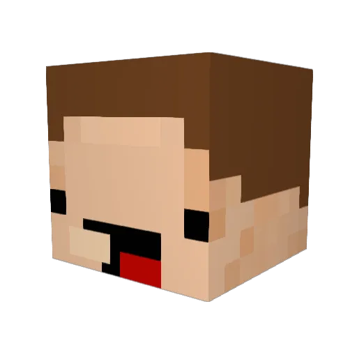 mycrosal24 Minecraft avatar head, 3D render