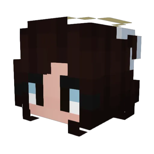 mydarlingangie Minecraft avatar head, 3D render