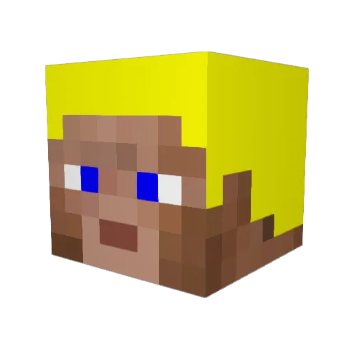 myddrin Minecraft avatar head, 3D render