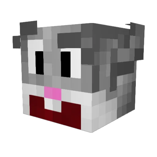 myg0t Minecraft avatar head, 3D render