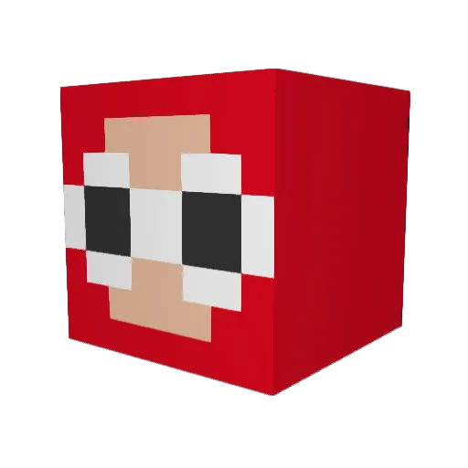 myggan Minecraft avatar head, 3D render