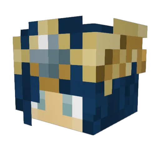 myia Minecraft avatar head, 3D render