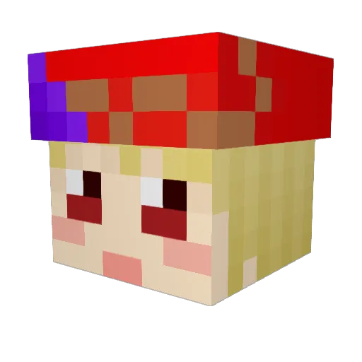 myimi Minecraft avatar head, 3D render