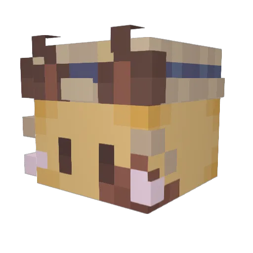 myix Minecraft avatar head, 3D render