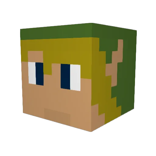 myjessay Minecraft avatar head, 3D render