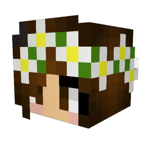 mykachu Minecraft avatar head, 3D render