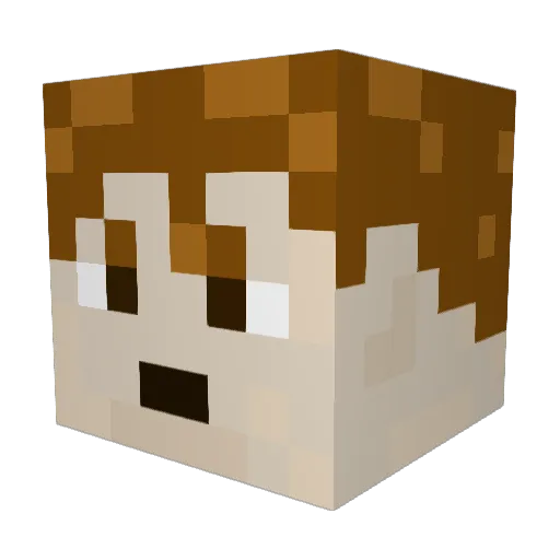 myke179 Minecraft avatar head, 3D render