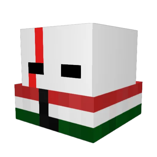 mykibice Minecraft avatar head, 3D render