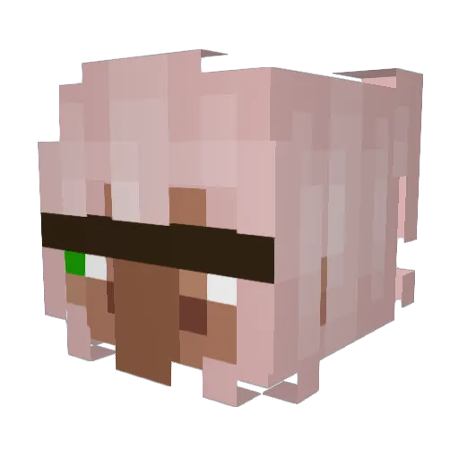 mykkeau Minecraft avatar head, 3D render