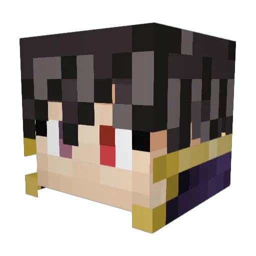 mykztm Minecraft avatar head, 3D render