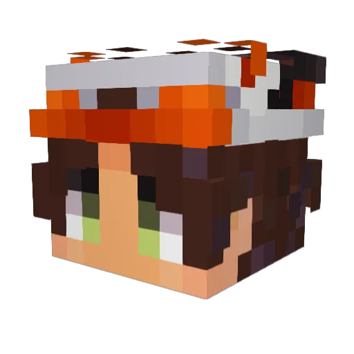 mylaststraw Minecraft avatar head, 3D render