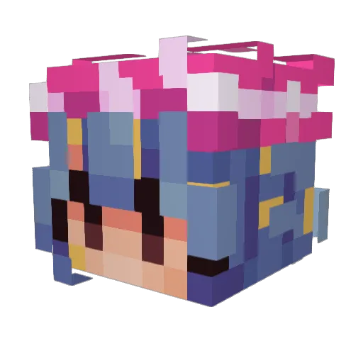 mylifesuck Minecraft avatar head, 3D render