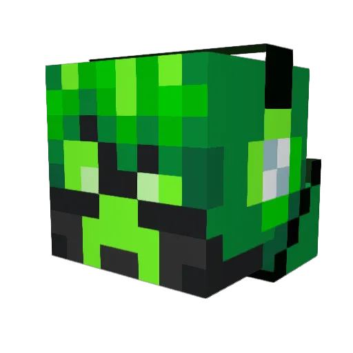 mylittlebrainy Minecraft avatar head, 3D render