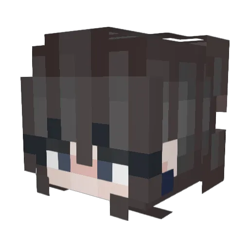 mylovelyami Minecraft avatar head, 3D render