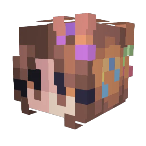 mymaya04 Minecraft avatar head, 3D render