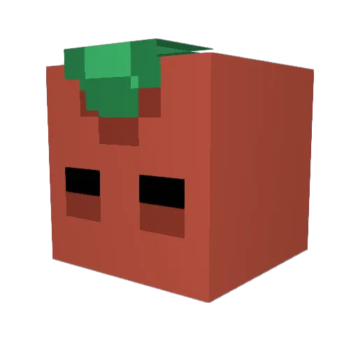 mymelos Minecraft avatar head, 3D render