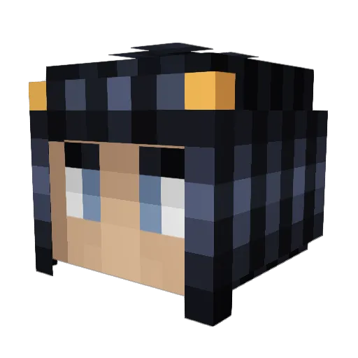 mynamachef Minecraft avatar head, 3D render