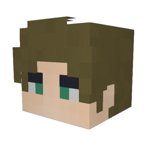 mynameischar Minecraft avatar head, 3D render