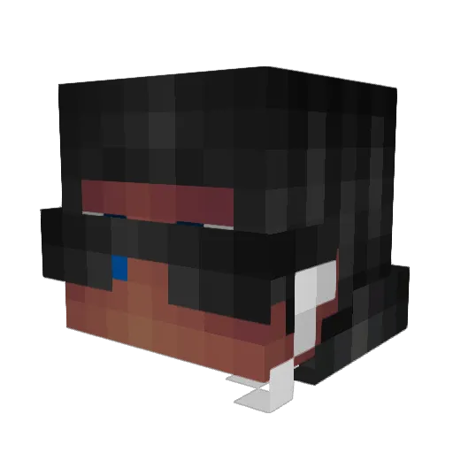 mynameisneru Minecraft avatar head, 3D render