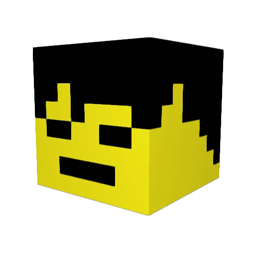 mynuka Minecraft avatar head, 3D render