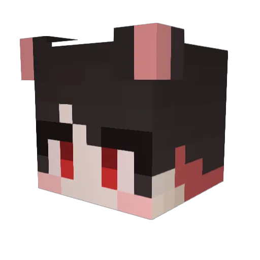 myoncat Minecraft avatar head, 3D render