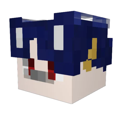 myoukamizuti Minecraft avatar head, 3D render