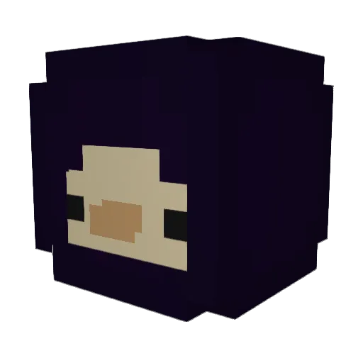 myowsq Minecraft avatar head, 3D render
