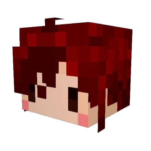 mypace Minecraft avatar head, 3D render