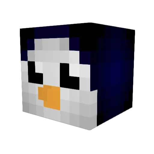 mypengy Minecraft avatar head, 3D render