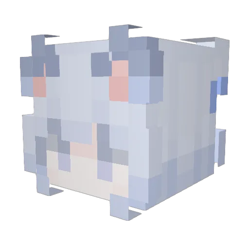 myqf43 Minecraft avatar head, 3D render