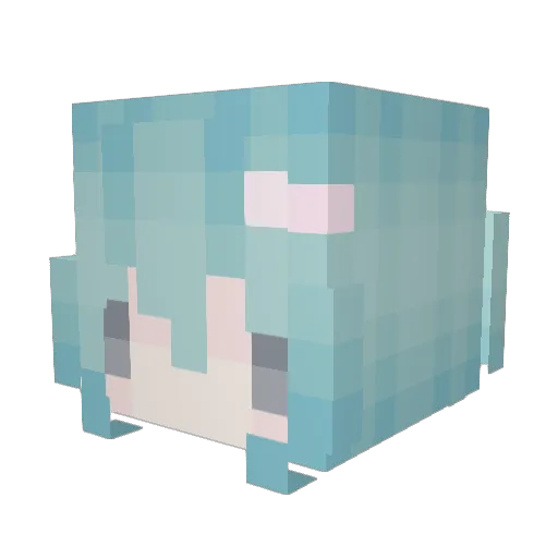 myqnye Minecraft avatar head, 3D render