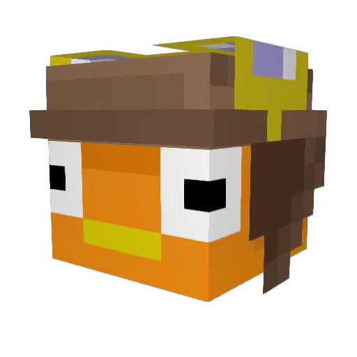 myron2wise Minecraft avatar head, 3D render