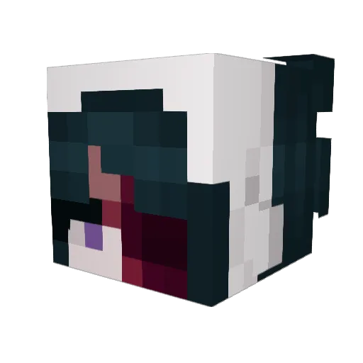 myrtleandroses Minecraft avatar head, 3D render