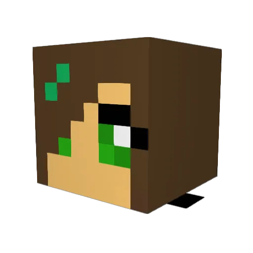 myslajek Minecraft avatar head, 3D render
