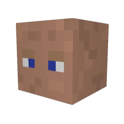 mysparty Minecraft avatar head, 3D render