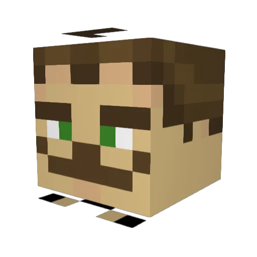 mystergeek Minecraft avatar head, 3D render