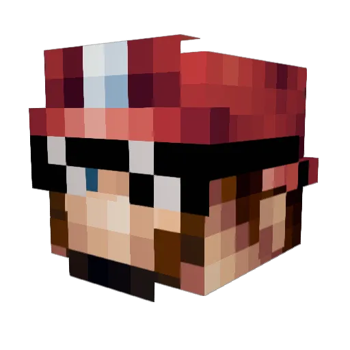mysterghost Minecraft avatar head, 3D render
