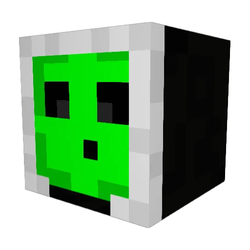 mysterieus Minecraft avatar head, 3D render